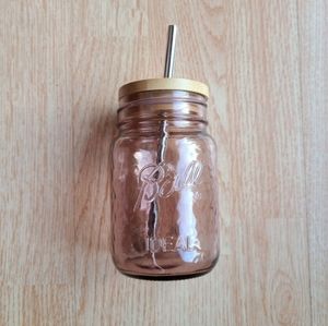 Ball IDEAL Rose Vintage Inspired Mason Jar Drinking Glass 16oz